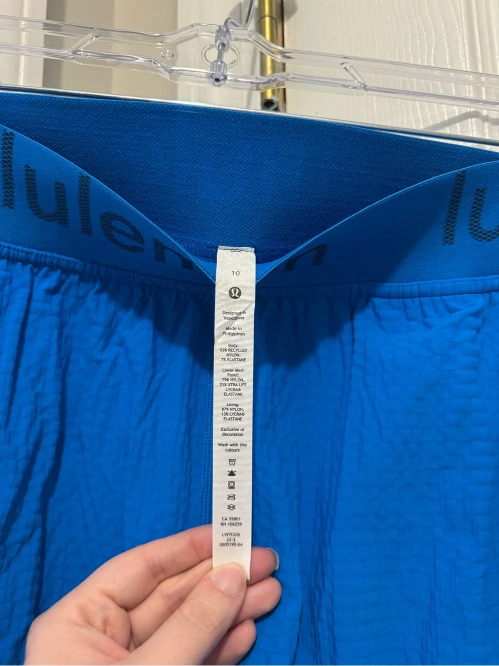Lululemon Blue Logo Shorts (Tiktok viral)
